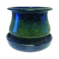 Lees Pottery Trendspot 6 in. H X 6 in. W Ceramic Pot Green DB10020-06I